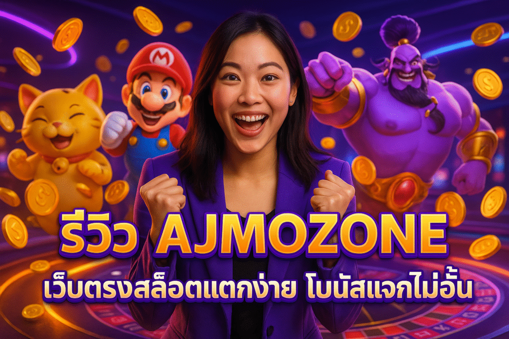 รีวิว AJMOZONE เว็บตรงสล็อตแตกง่าย โบนัสแจกไม่อั้น